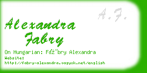 alexandra fabry business card